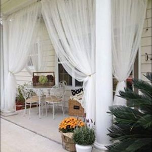 Set of 6 - Pair IKEA LILL Sheer Curtains White Mesh